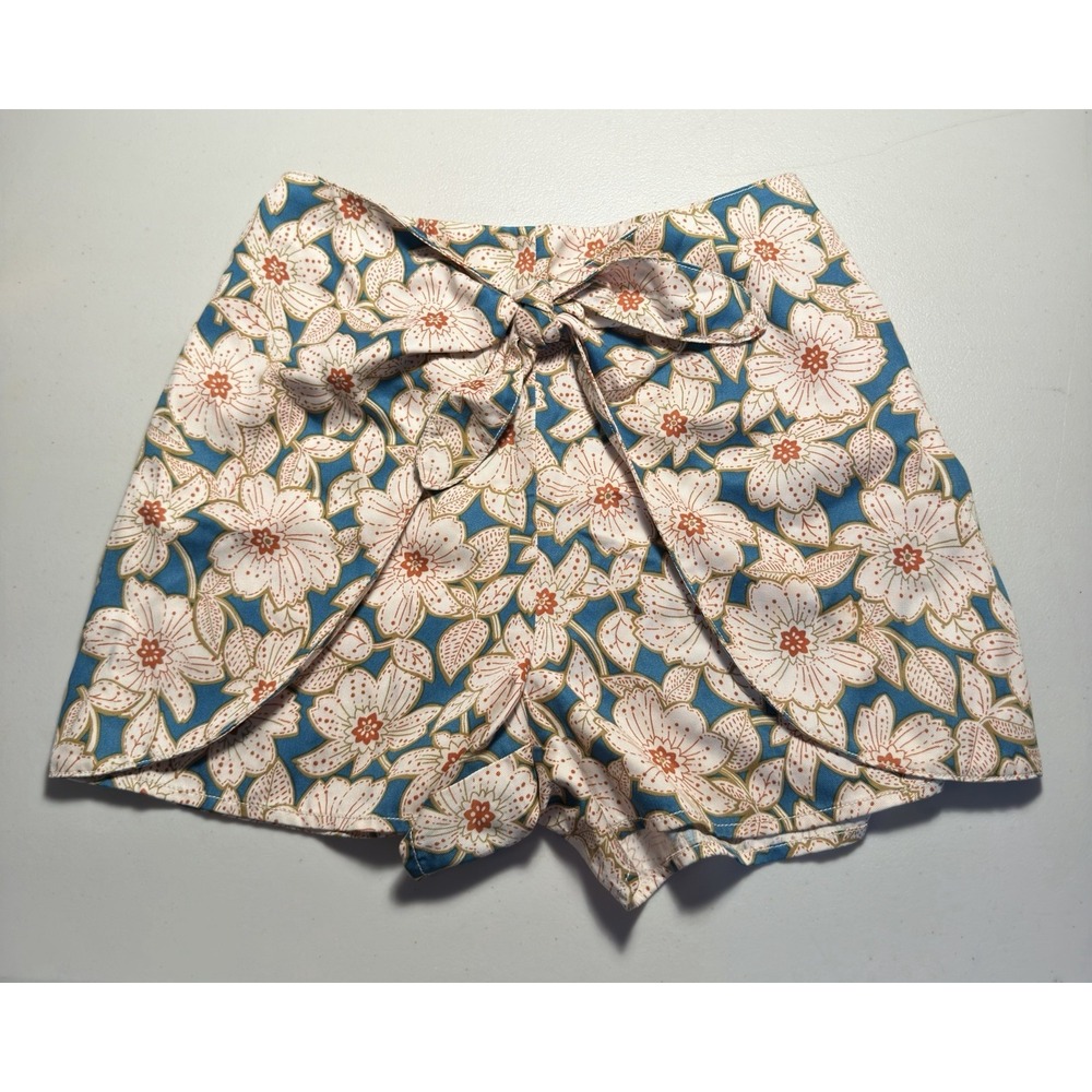 Anthropologie Georgine Skirted Shorts Women's Size XS Floral Print Tie Front